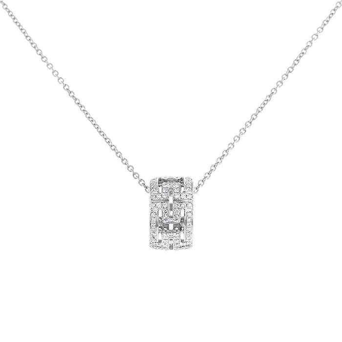 [ECHO ]PARENTESI NECKLACE SILVER DIAMOND