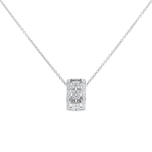 [ECHO ]PARENTESI NECKLACE SILVER DIAMOND
