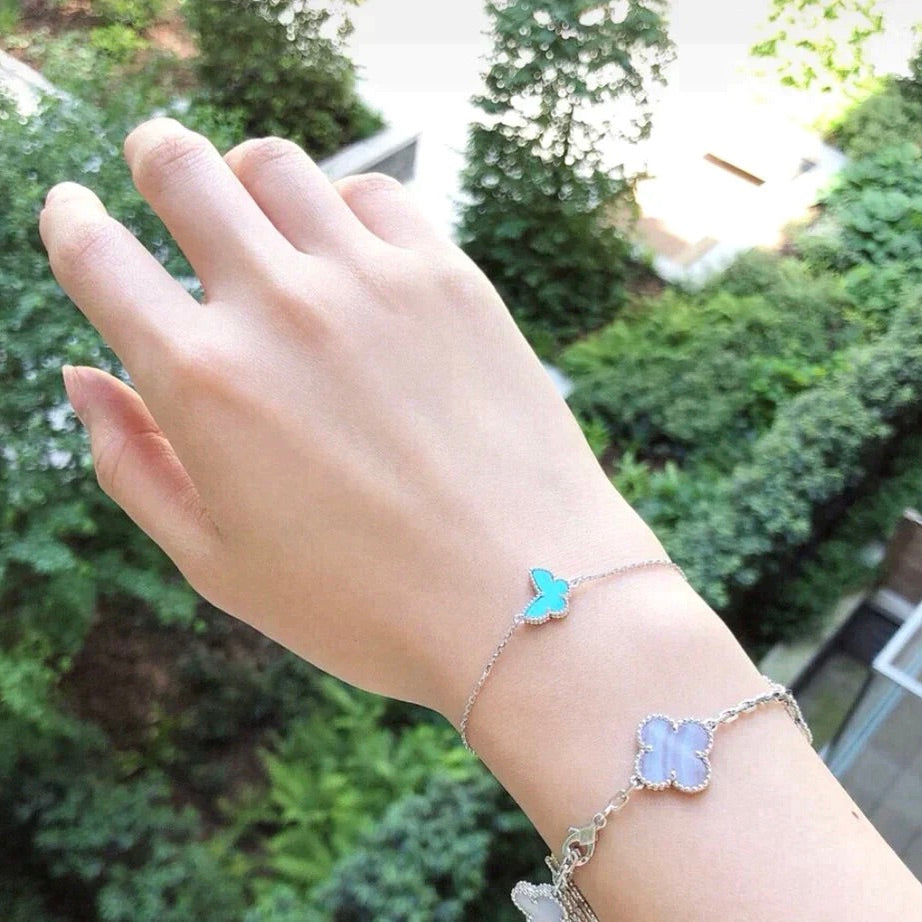 [ECHO ]BUTTERFLY TURQUOISE BUTTERFLY BRACELET SILVER