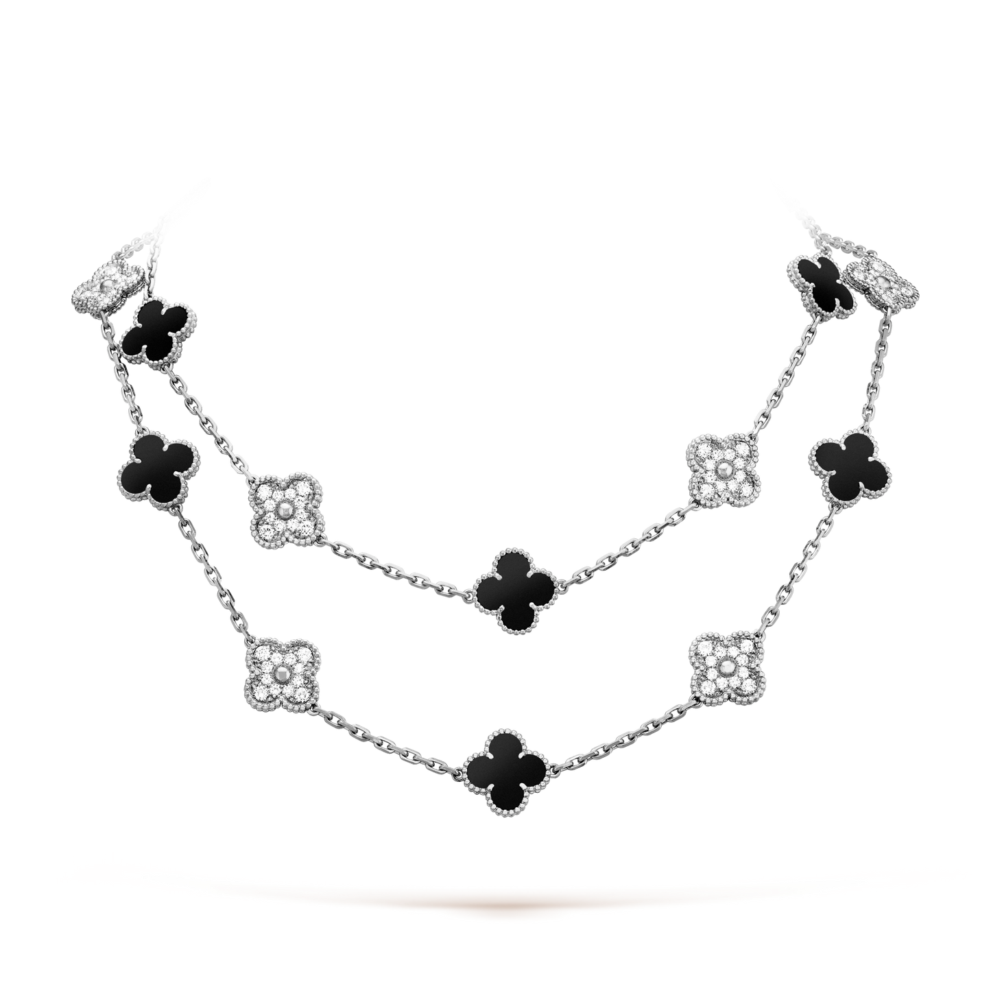 [ECHO ]CLOVER 20 MOTIFS ONYX DIAMOND SILVER