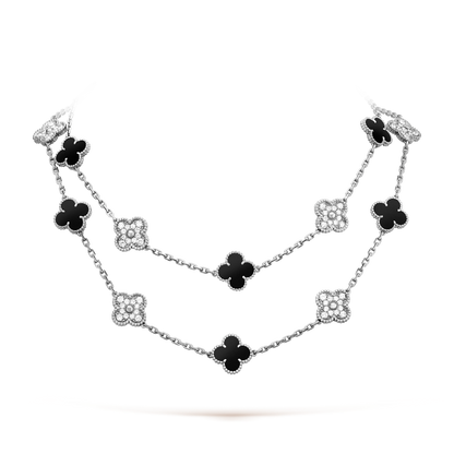 [ECHO ]CLOVER 20 MOTIFS ONYX DIAMOND SILVER