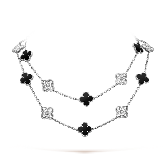 [ECHO ]CLOVER 20 MOTIFS ONYX DIAMOND SILVER