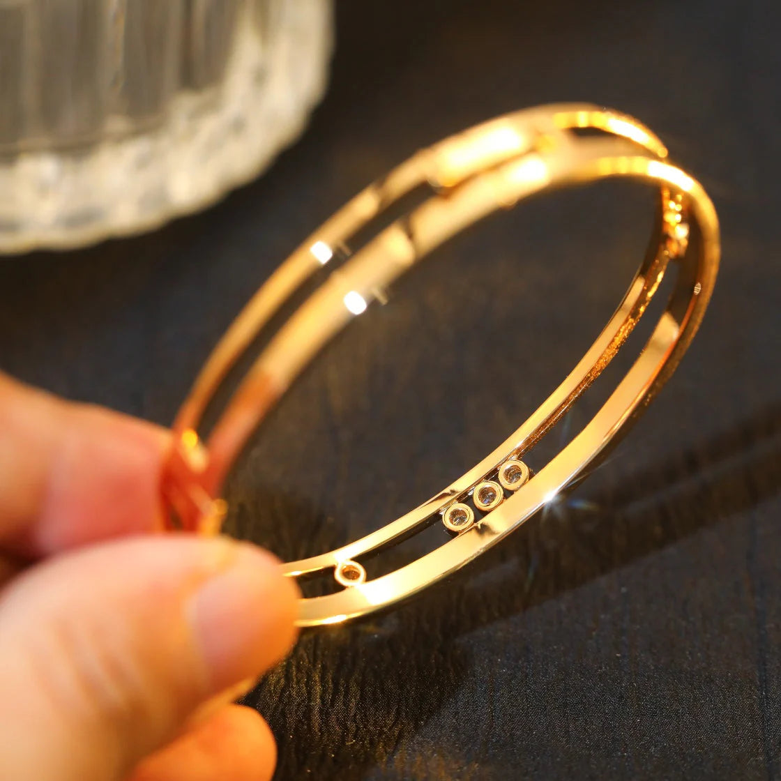[ECHO]Move Romane Diamond Bangle Bracelet