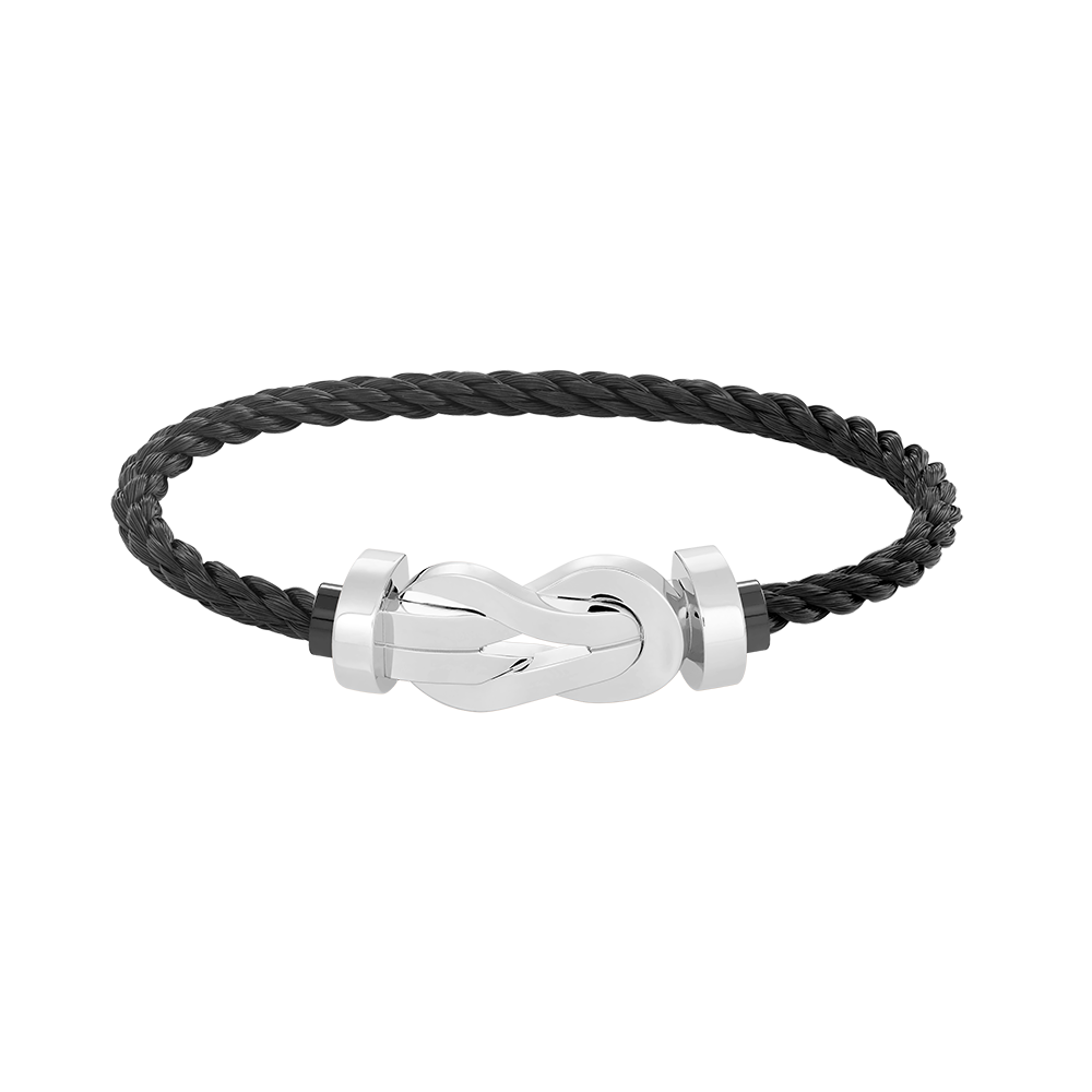 [ECHO ]CHANCE LARGE 8 FIGURE BUCKLE NO DIAMOND BRACELET SILVER