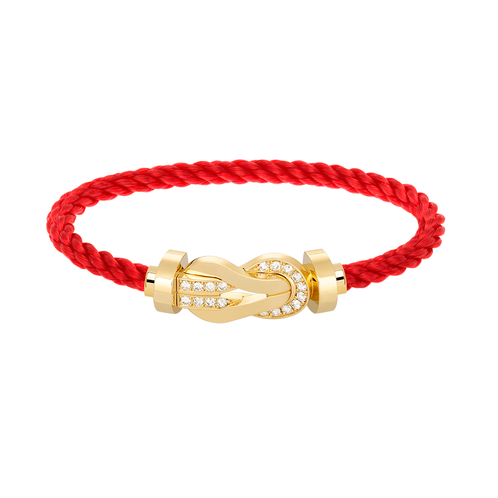 [ECHO ]CHANCE LARGE 8 FIGURE BUCKLE HALF DIAMOND BRACELET GOLD