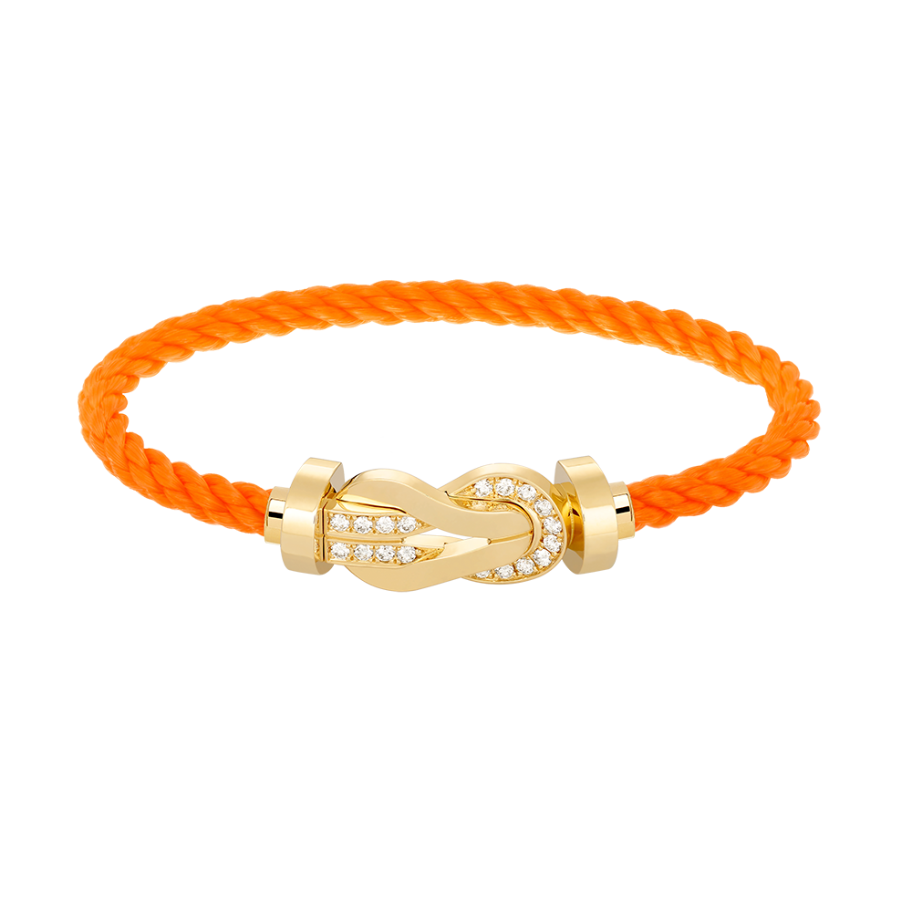 [ECHO ]CHANCE LARGE 8 FIGURE BUCKLE HALF DIAMOND BRACELET GOLD