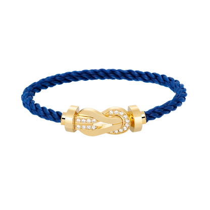 [ECHO ]CHANCE LARGE 8 FIGURE BUCKLE HALF DIAMOND BRACELET GOLD
