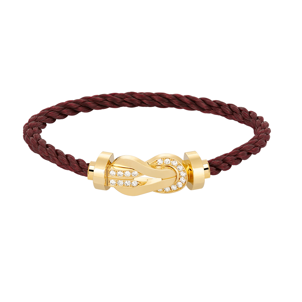 [ECHO ]CHANCE LARGE 8 FIGURE BUCKLE HALF DIAMOND BRACELET GOLD