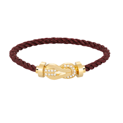 [ECHO ]CHANCE LARGE 8 FIGURE BUCKLE HALF DIAMOND BRACELET GOLD