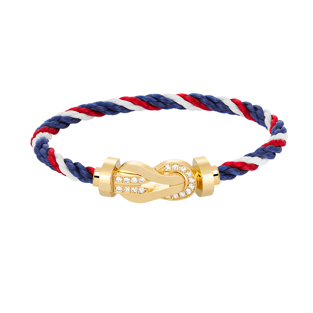 [ECHO ]CHANCE LARGE 8 FIGURE BUCKLE HALF DIAMOND BRACELET GOLD
