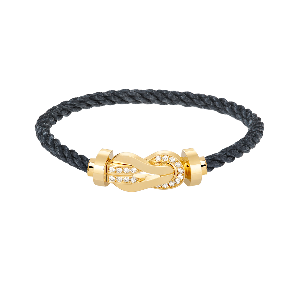 [ECHO ]CHANCE LARGE 8 FIGURE BUCKLE HALF DIAMOND BRACELET GOLD