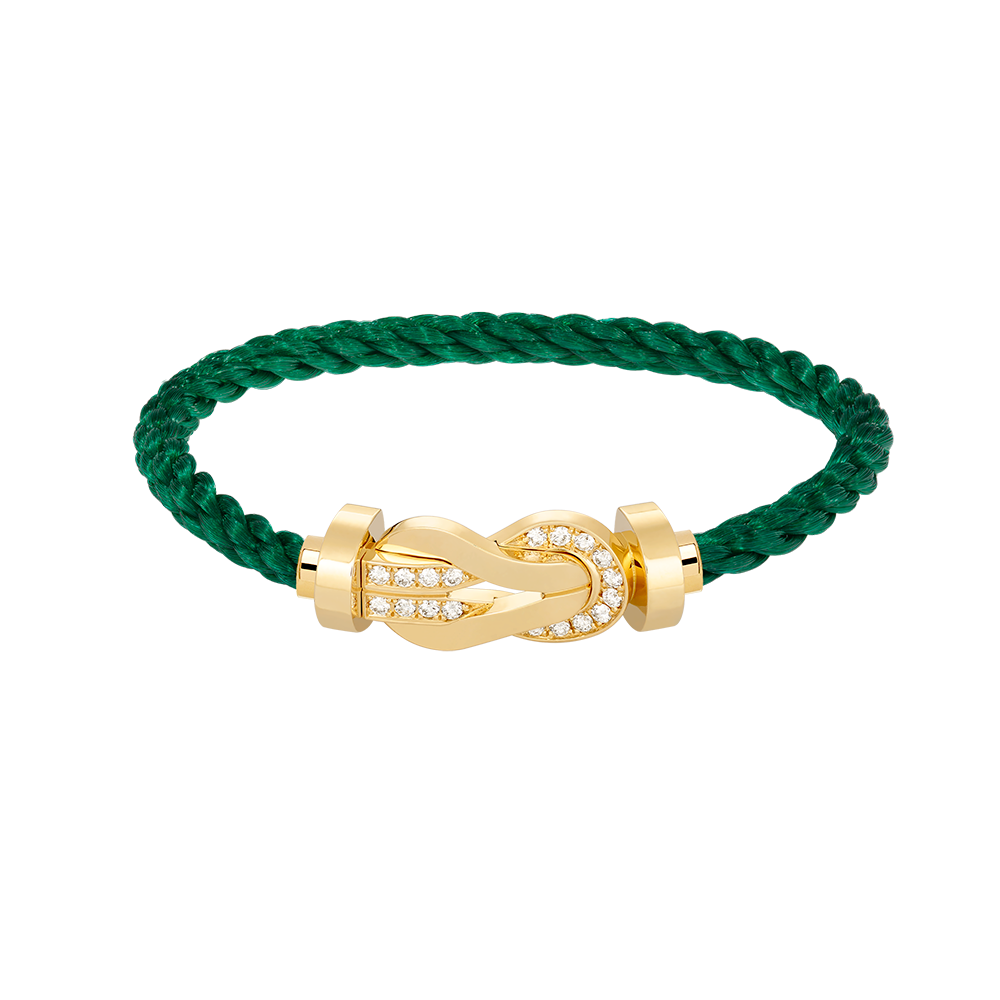 [ECHO ]CHANCE LARGE 8 FIGURE BUCKLE HALF DIAMOND BRACELET GOLD