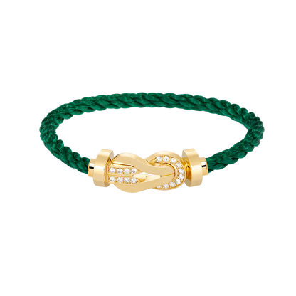[ECHO ]CHANCE LARGE 8 FIGURE BUCKLE HALF DIAMOND BRACELET GOLD