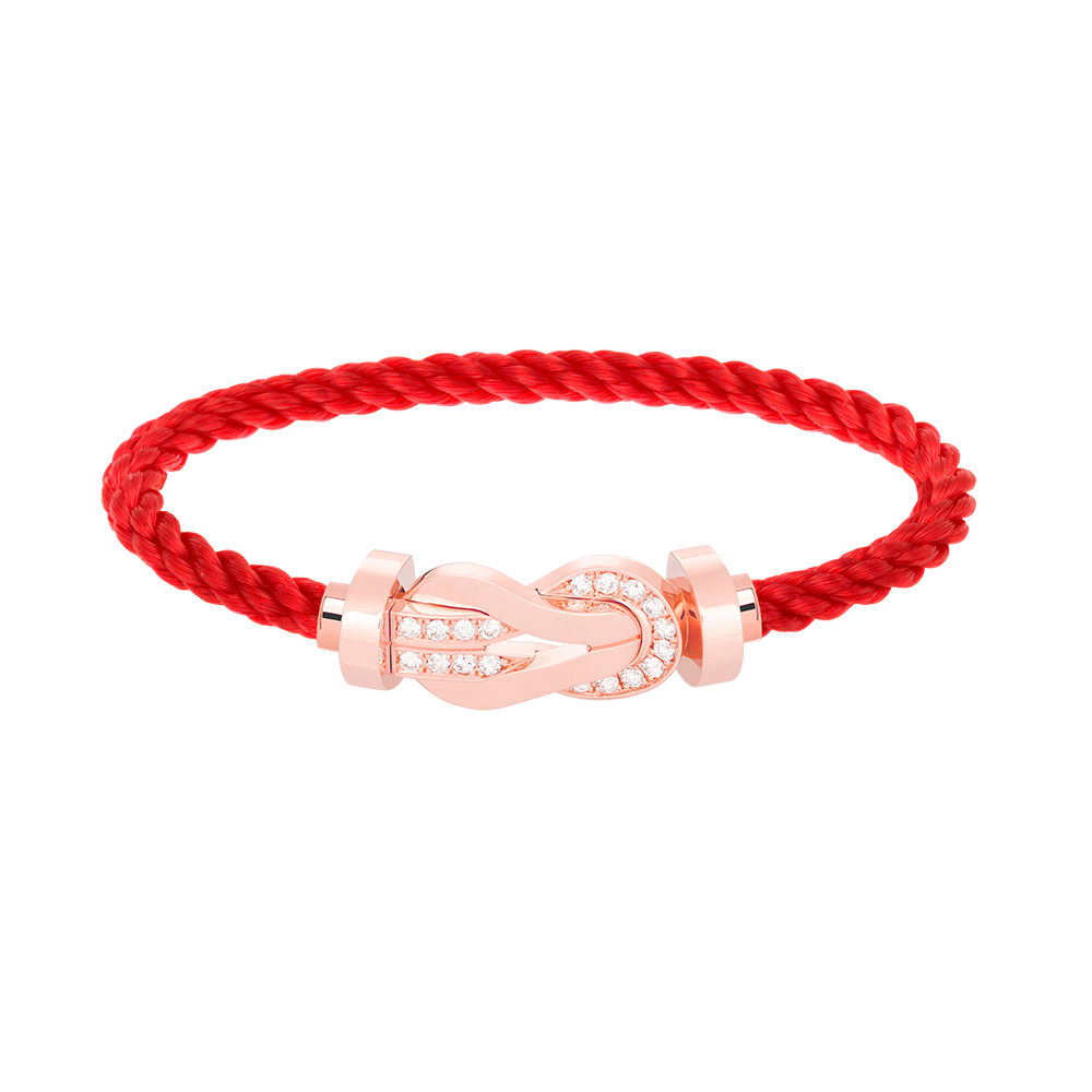 [ECHO ]CHANCE LARGE 8 FIGURE BUCKLE HALF DIAMOND BRACELET ROSE GOLD