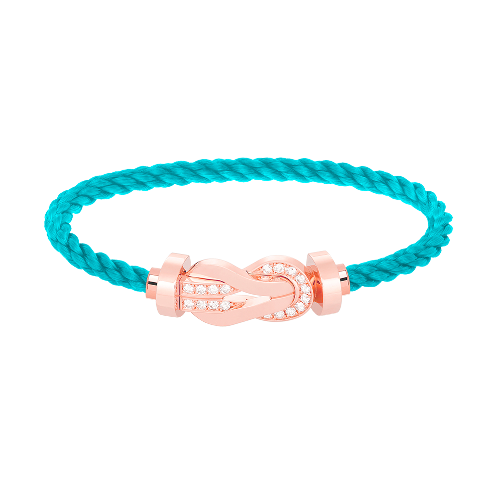 [ECHO ]CHANCE LARGE 8 FIGURE BUCKLE HALF DIAMOND BRACELET ROSE GOLD
