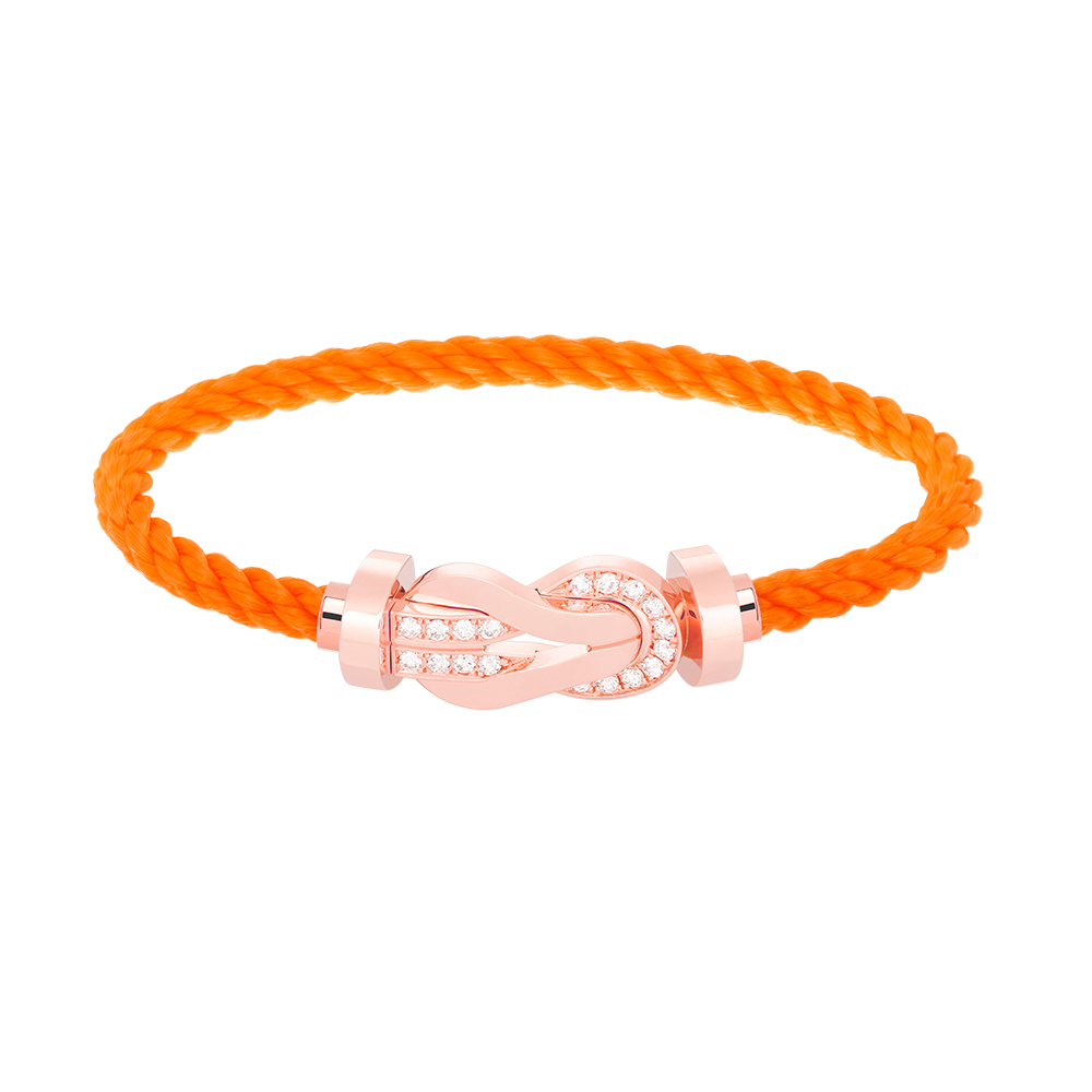 [ECHO ]CHANCE LARGE 8 FIGURE BUCKLE HALF DIAMOND BRACELET ROSE GOLD