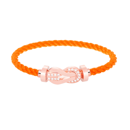 [ECHO ]CHANCE LARGE 8 FIGURE BUCKLE HALF DIAMOND BRACELET ROSE GOLD