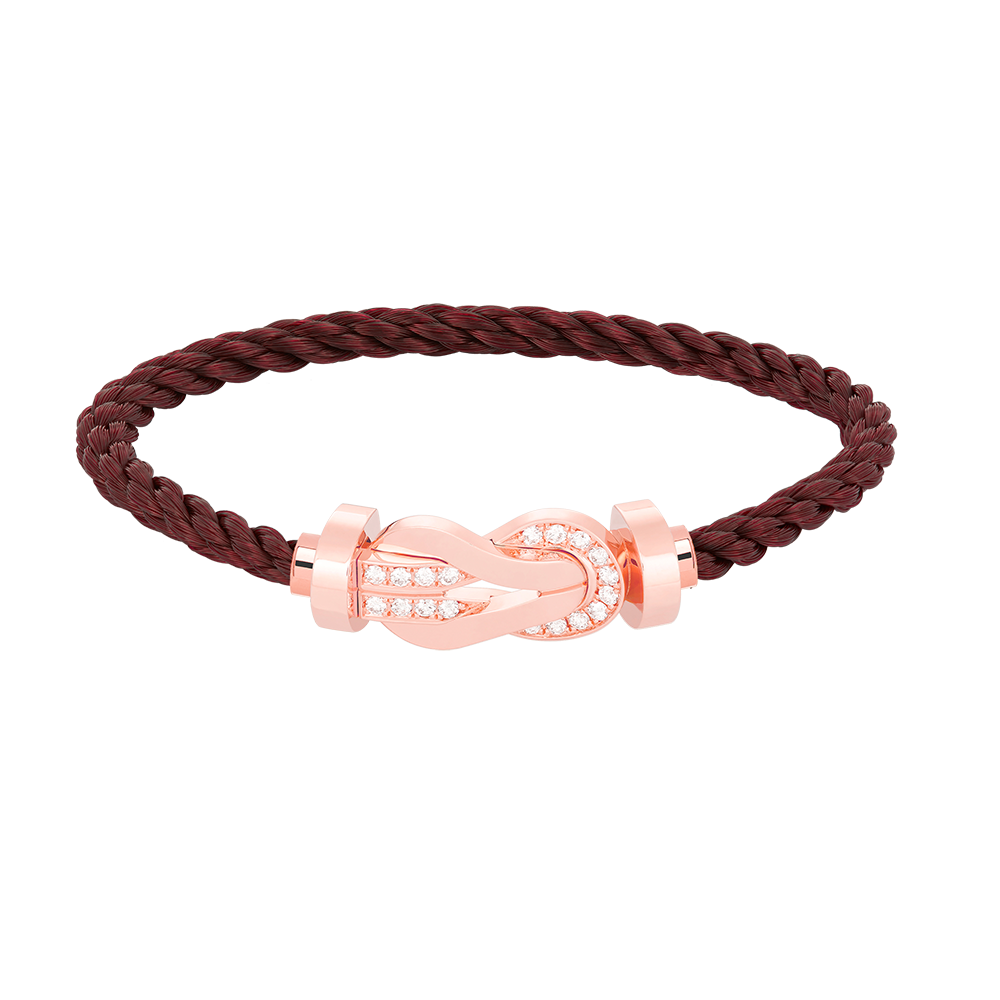 [ECHO ]CHANCE LARGE 8 FIGURE BUCKLE HALF DIAMOND BRACELET ROSE GOLD