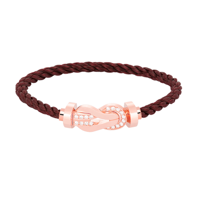 [ECHO ]CHANCE LARGE 8 FIGURE BUCKLE HALF DIAMOND BRACELET ROSE GOLD
