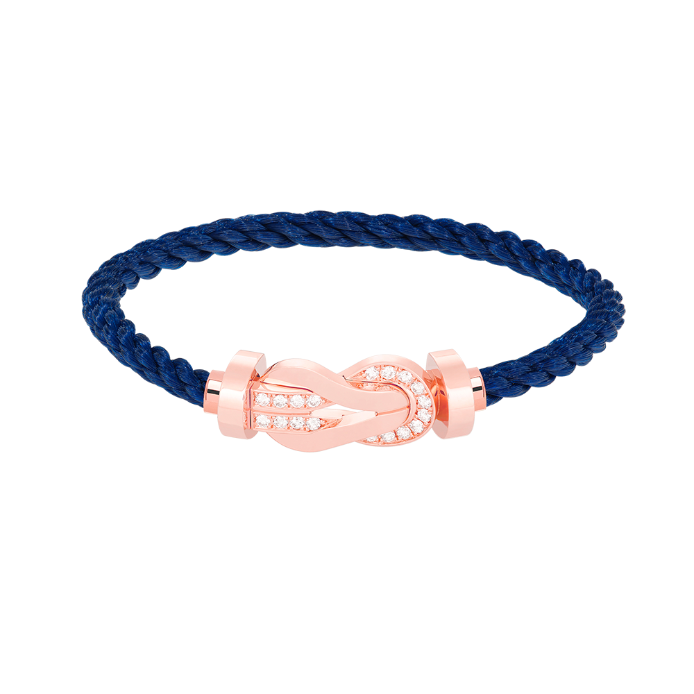 [ECHO ]CHANCE LARGE 8 FIGURE BUCKLE HALF DIAMOND BRACELET ROSE GOLD