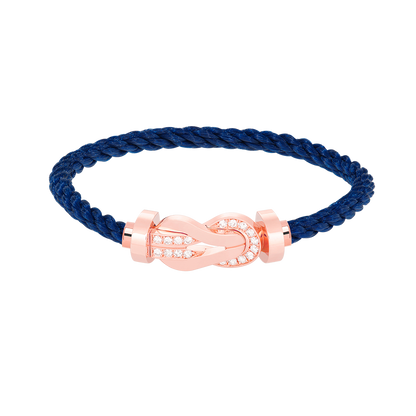[ECHO ]CHANCE LARGE 8 FIGURE BUCKLE HALF DIAMOND BRACELET ROSE GOLD