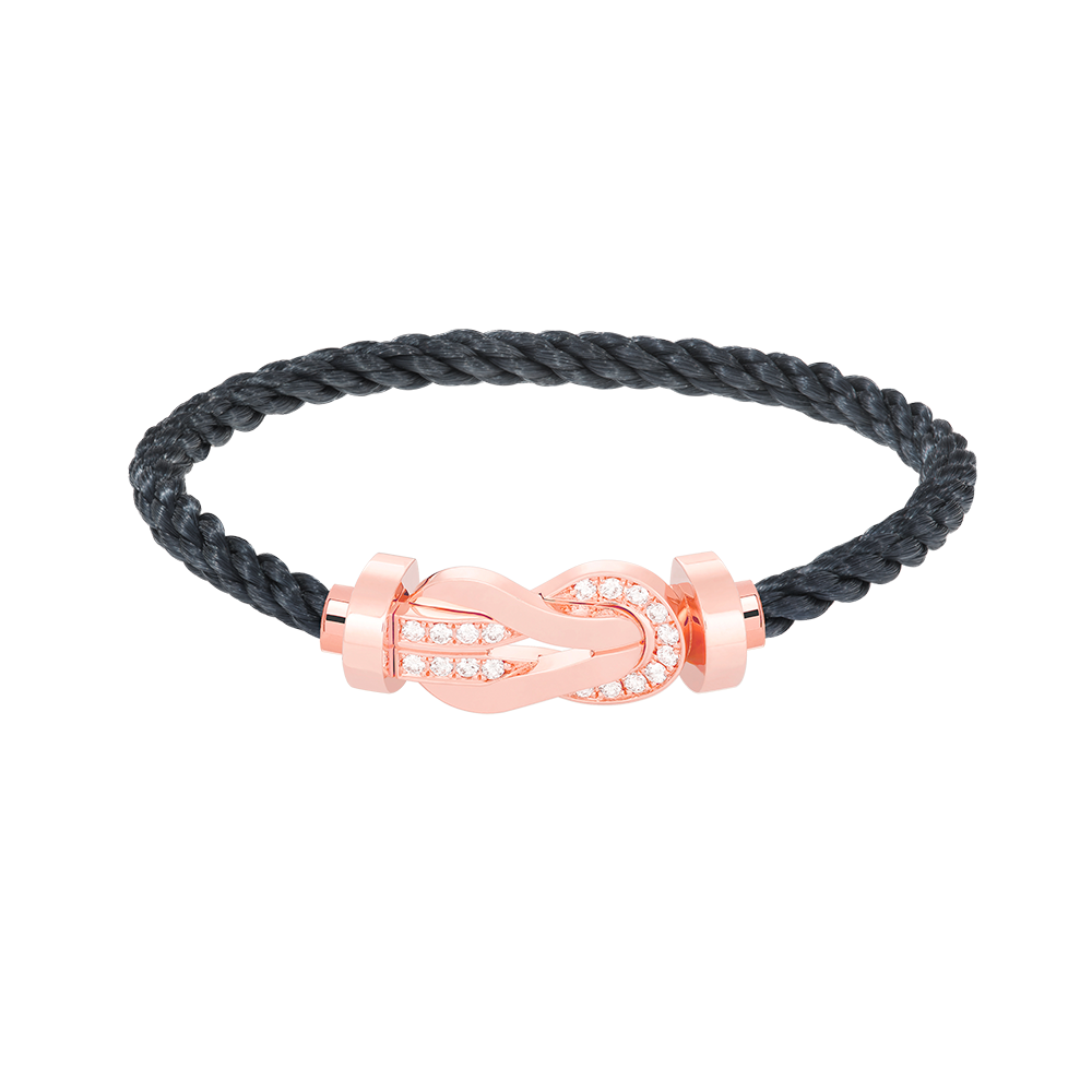 [ECHO ]CHANCE LARGE 8 FIGURE BUCKLE HALF DIAMOND BRACELET ROSE GOLD