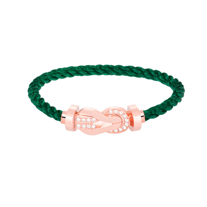 [ECHO ]CHANCE LARGE 8 FIGURE BUCKLE HALF DIAMOND BRACELET ROSE GOLD