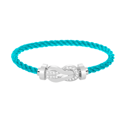 [ECHO ]CHANCE LARGE 8 FIGURE BUCKLE HALF DIAMOND BRACELET SILVER