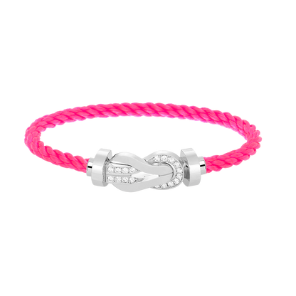 [ECHO ]CHANCE LARGE 8 FIGURE BUCKLE HALF DIAMOND BRACELET SILVER