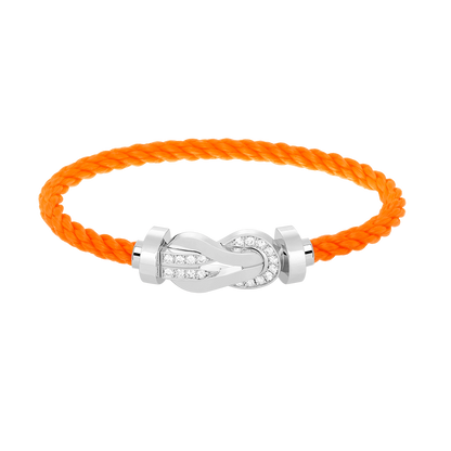 [ECHO ]CHANCE LARGE 8 FIGURE BUCKLE HALF DIAMOND BRACELET SILVER