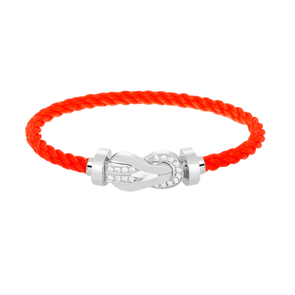 [ECHO ]CHANCE LARGE 8 FIGURE BUCKLE HALF DIAMOND BRACELET SILVER