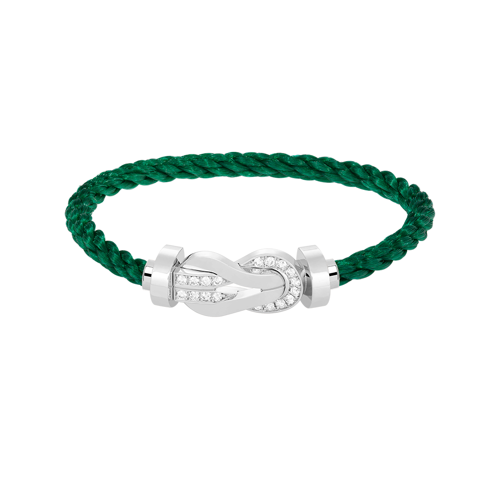 [ECHO ]CHANCE LARGE 8 FIGURE BUCKLE HALF DIAMOND BRACELET SILVER