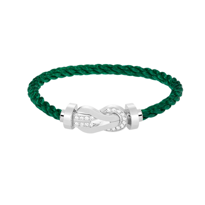 [ECHO ]CHANCE LARGE 8 FIGURE BUCKLE HALF DIAMOND BRACELET SILVER