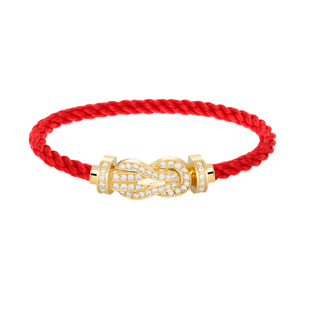 [ECHO ]CHANCE LARGE 8 FIGURE BUCKLE FULLDIAMOND BRACELET GOLD