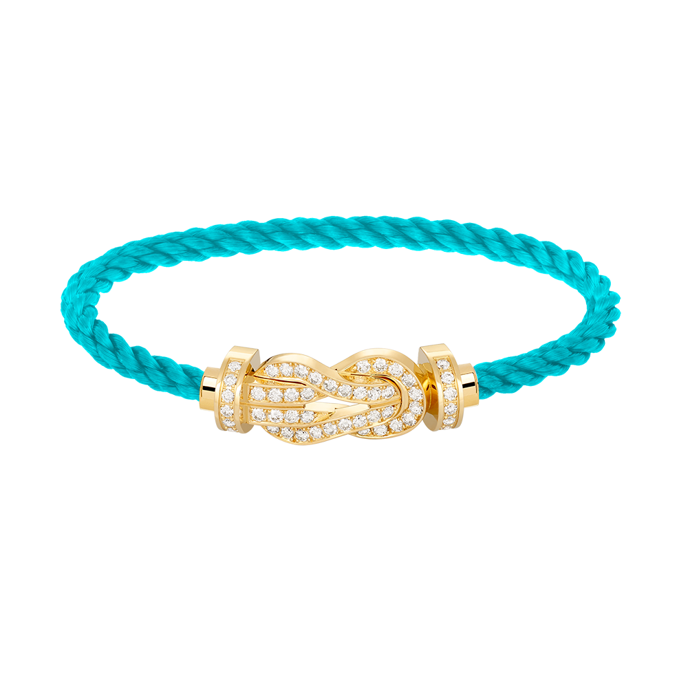 [ECHO ]CHANCE LARGE 8 FIGURE BUCKLE FULLDIAMOND BRACELET GOLD