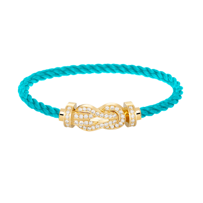 [ECHO ]CHANCE LARGE 8 FIGURE BUCKLE FULLDIAMOND BRACELET GOLD