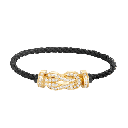[ECHO ]CHANCE LARGE 8 FIGURE BUCKLE FULLDIAMOND BRACELET GOLD