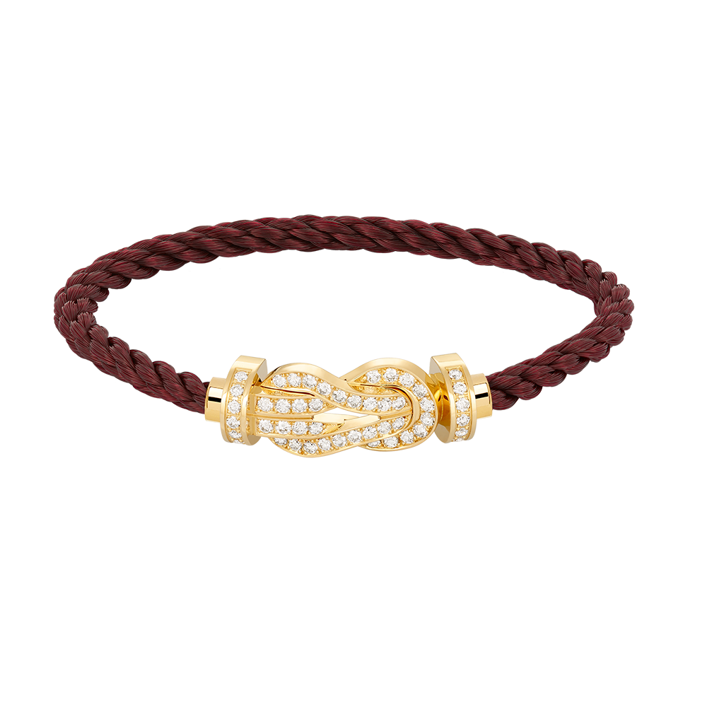 [ECHO ]CHANCE LARGE 8 FIGURE BUCKLE FULLDIAMOND BRACELET GOLD