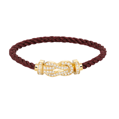 [ECHO ]CHANCE LARGE 8 FIGURE BUCKLE FULLDIAMOND BRACELET GOLD