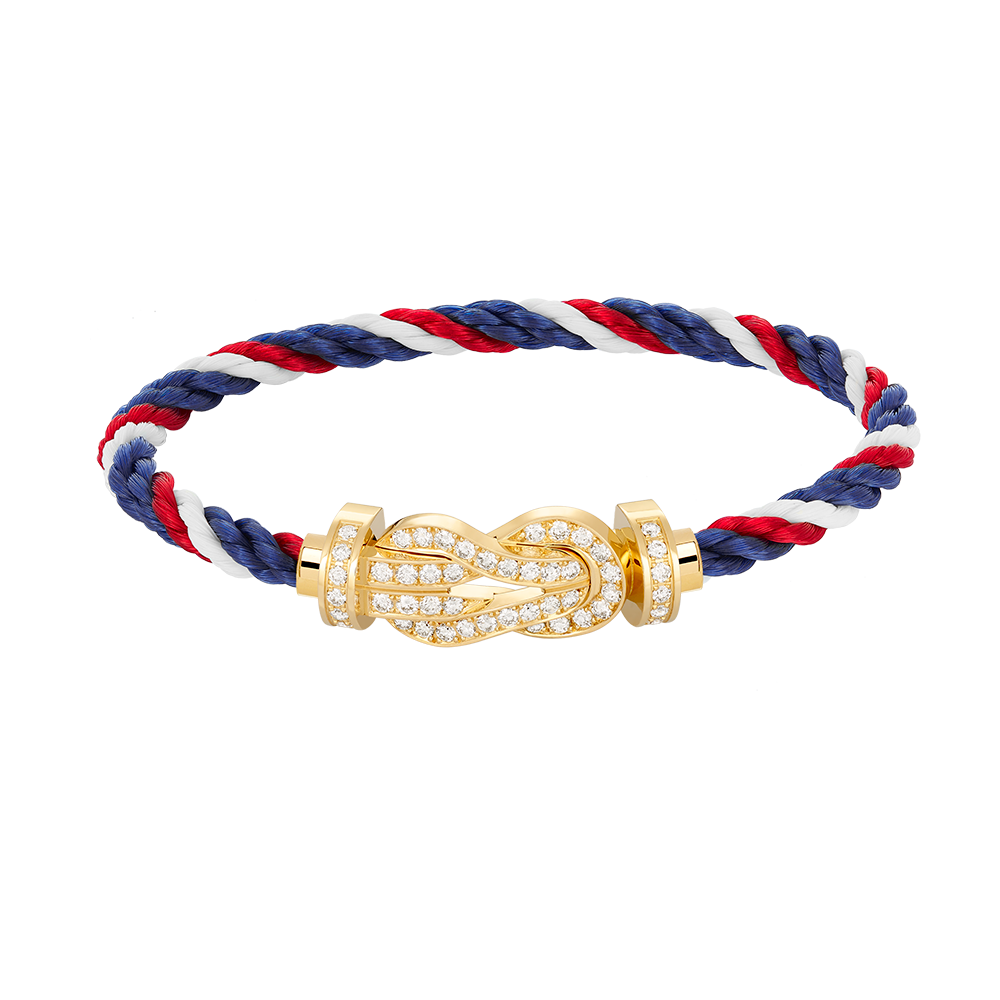 [ECHO ]CHANCE LARGE 8 FIGURE BUCKLE FULLDIAMOND BRACELET GOLD