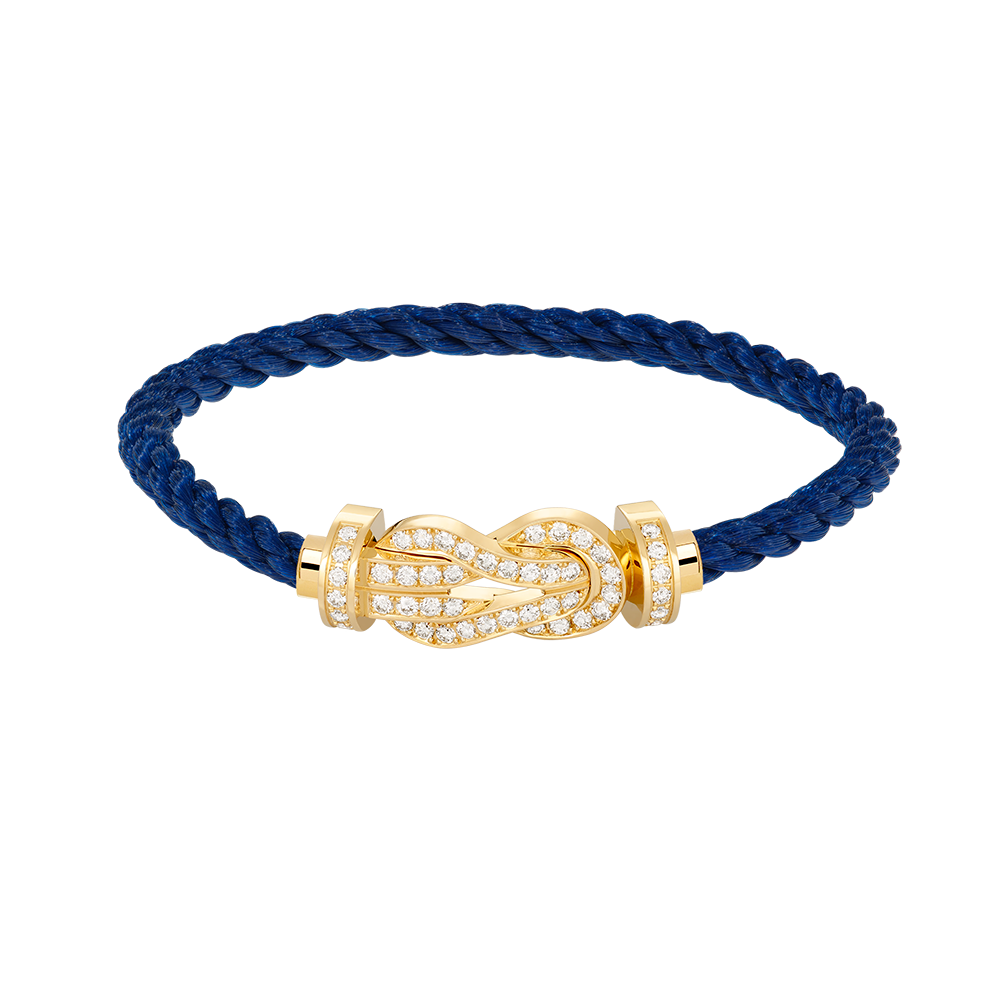 [ECHO ]CHANCE LARGE 8 FIGURE BUCKLE FULLDIAMOND BRACELET GOLD