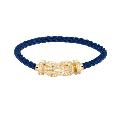 [ECHO ]CHANCE LARGE 8 FIGURE BUCKLE FULLDIAMOND BRACELET GOLD