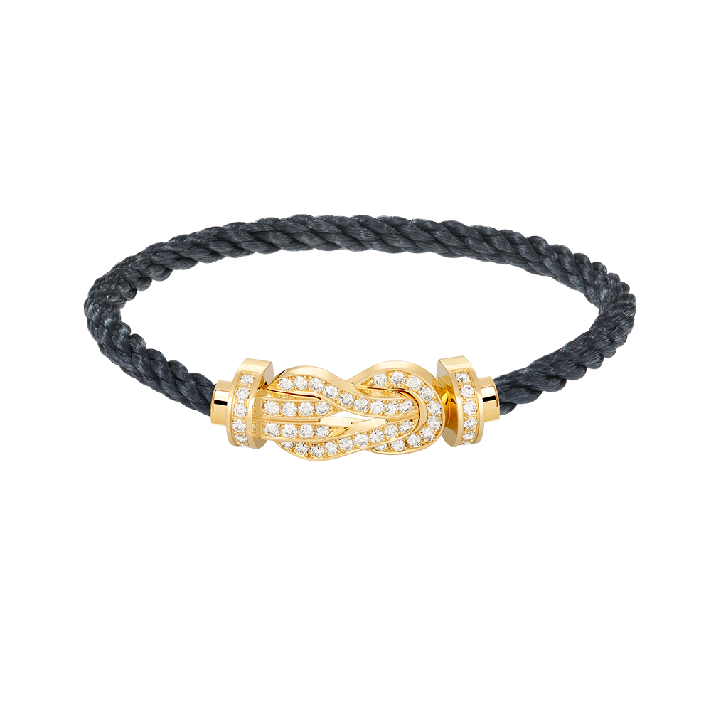 [ECHO ]CHANCE LARGE 8 FIGURE BUCKLE FULLDIAMOND BRACELET GOLD