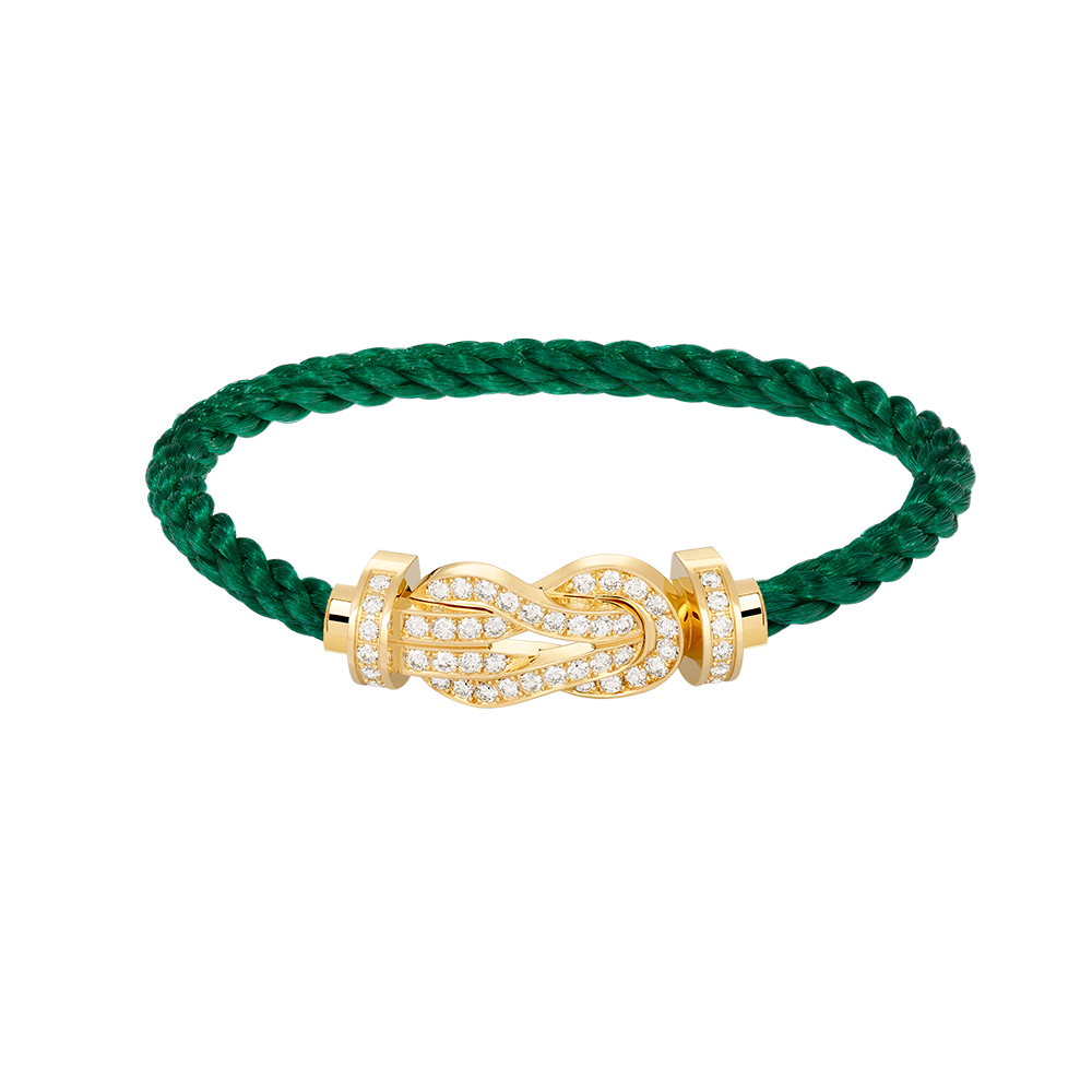 [ECHO ]CHANCE LARGE 8 FIGURE BUCKLE FULLDIAMOND BRACELET GOLD