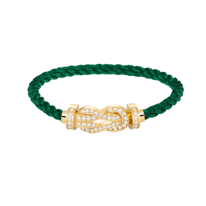 [ECHO ]CHANCE LARGE 8 FIGURE BUCKLE FULLDIAMOND BRACELET GOLD