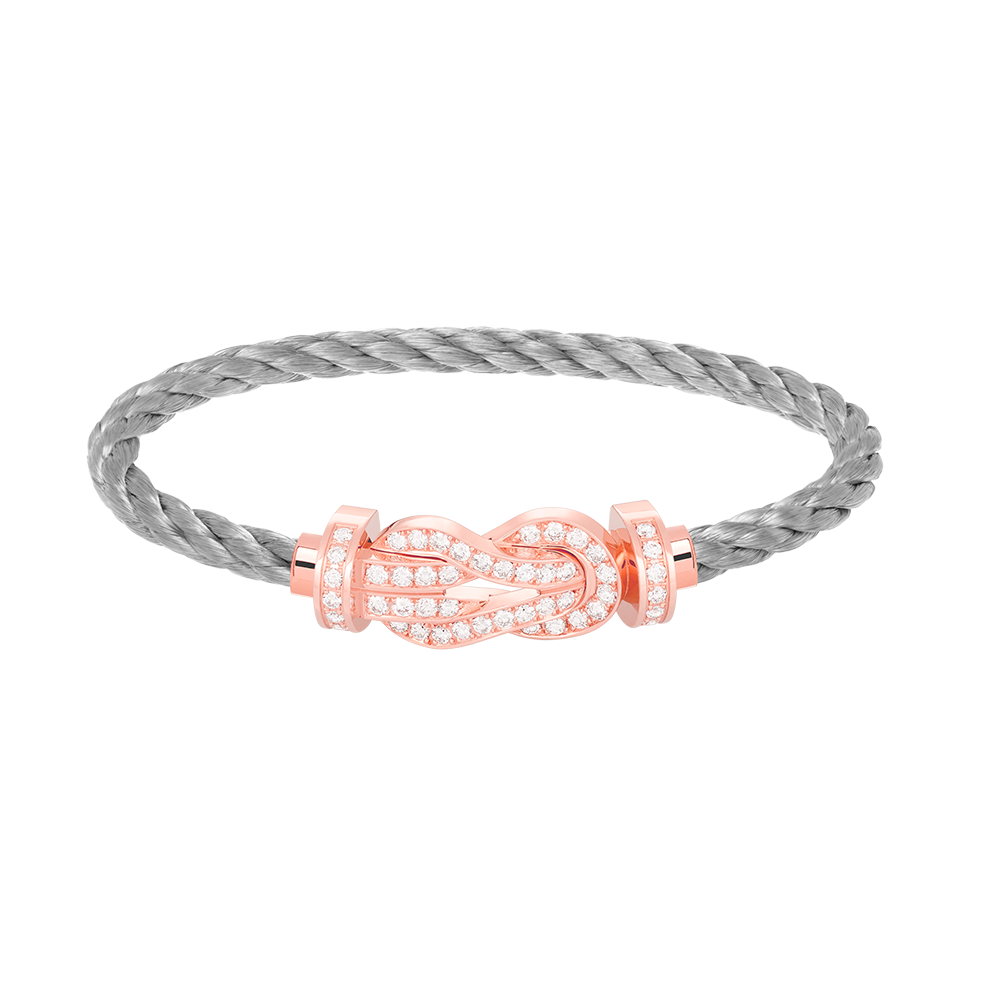 [ECHO ]CHANCE LARGE 8 FIGURE BUCKLE FULL DIAMOND BRACELET ROSE GOLD