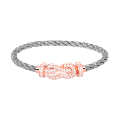 [ECHO ]CHANCE LARGE 8 FIGURE BUCKLE FULL DIAMOND BRACELET ROSE GOLD
