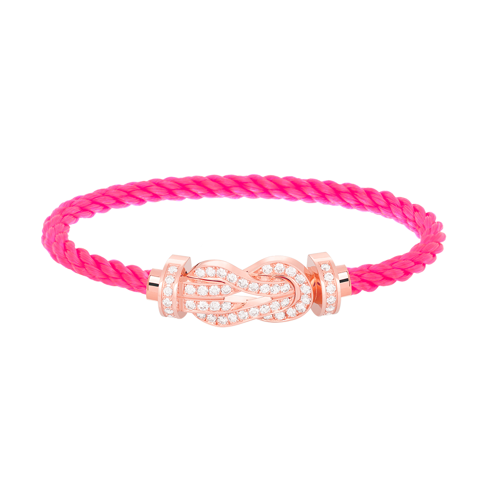 [ECHO ]CHANCE LARGE 8 FIGURE BUCKLE FULL DIAMOND BRACELET ROSE GOLD