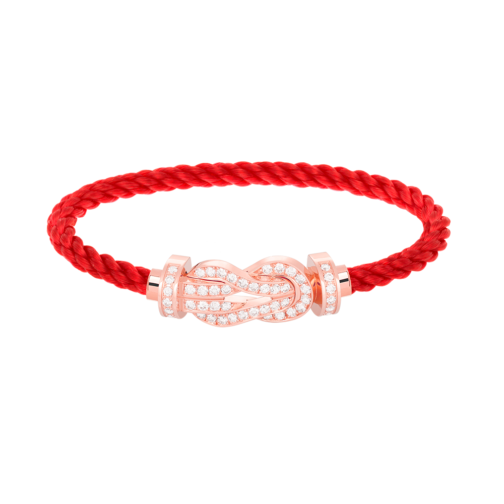 [ECHO ]CHANCE LARGE 8 FIGURE BUCKLE FULL DIAMOND BRACELET ROSE GOLD
