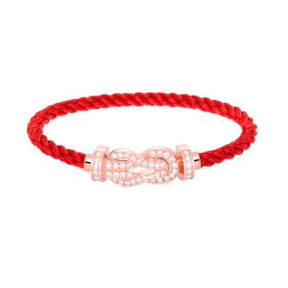 [ECHO ]CHANCE LARGE 8 FIGURE BUCKLE FULL DIAMOND BRACELET ROSE GOLD
